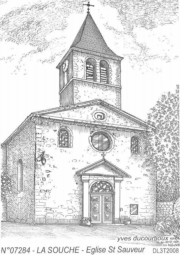 N 07284 - LA SOUCHE - église st sauveur